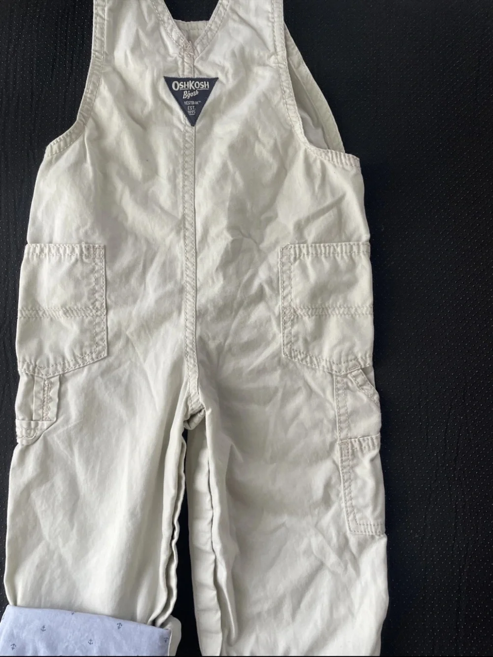 OshKosh B'gosh Cream Kids Overalls with Front Pocket